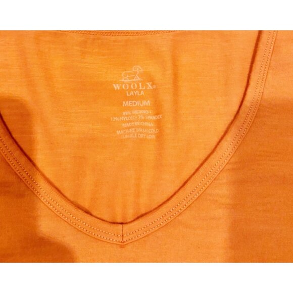 WOOLX Layla Merino Wool Long Sleeve Tee Size Medium - Picture 3 of 5